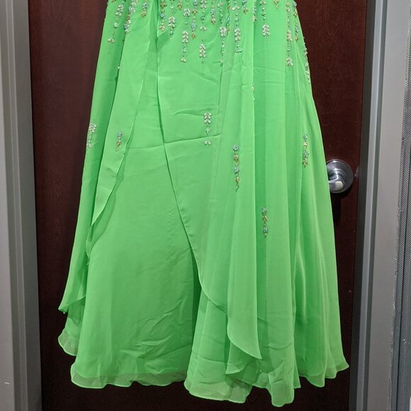 Posh Precious 020240 Green Flash Size 10 Prom Dress - Picture 3 of 10